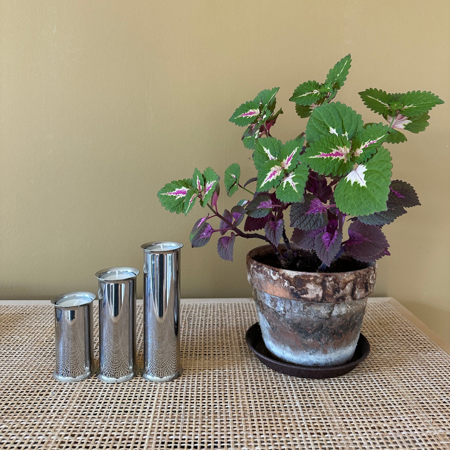 3 stager til fyrfadslys