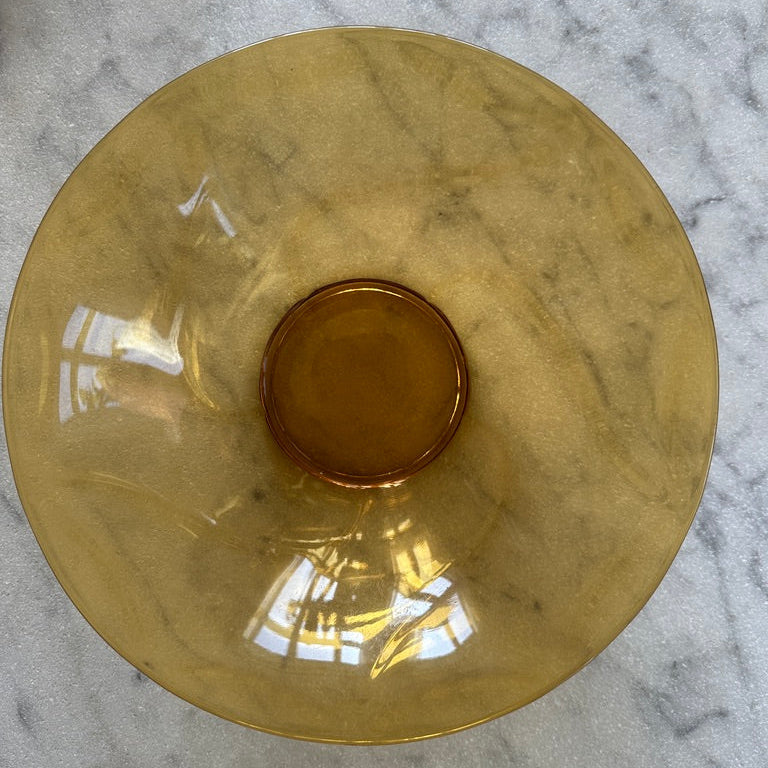 Skål i skøn gult glas