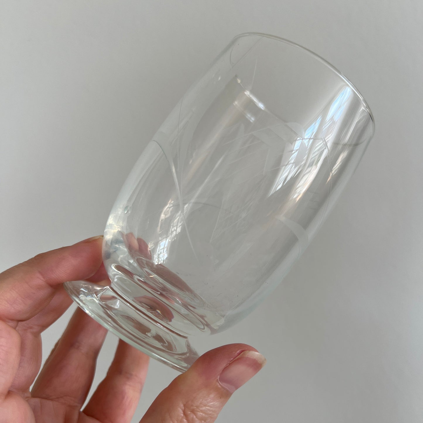 Glas med ciselering på fod - 7 stk.
