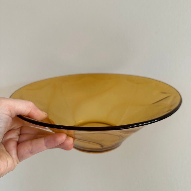 Skål i skøn gult glas