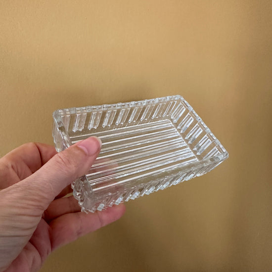 Firkantet glasskål