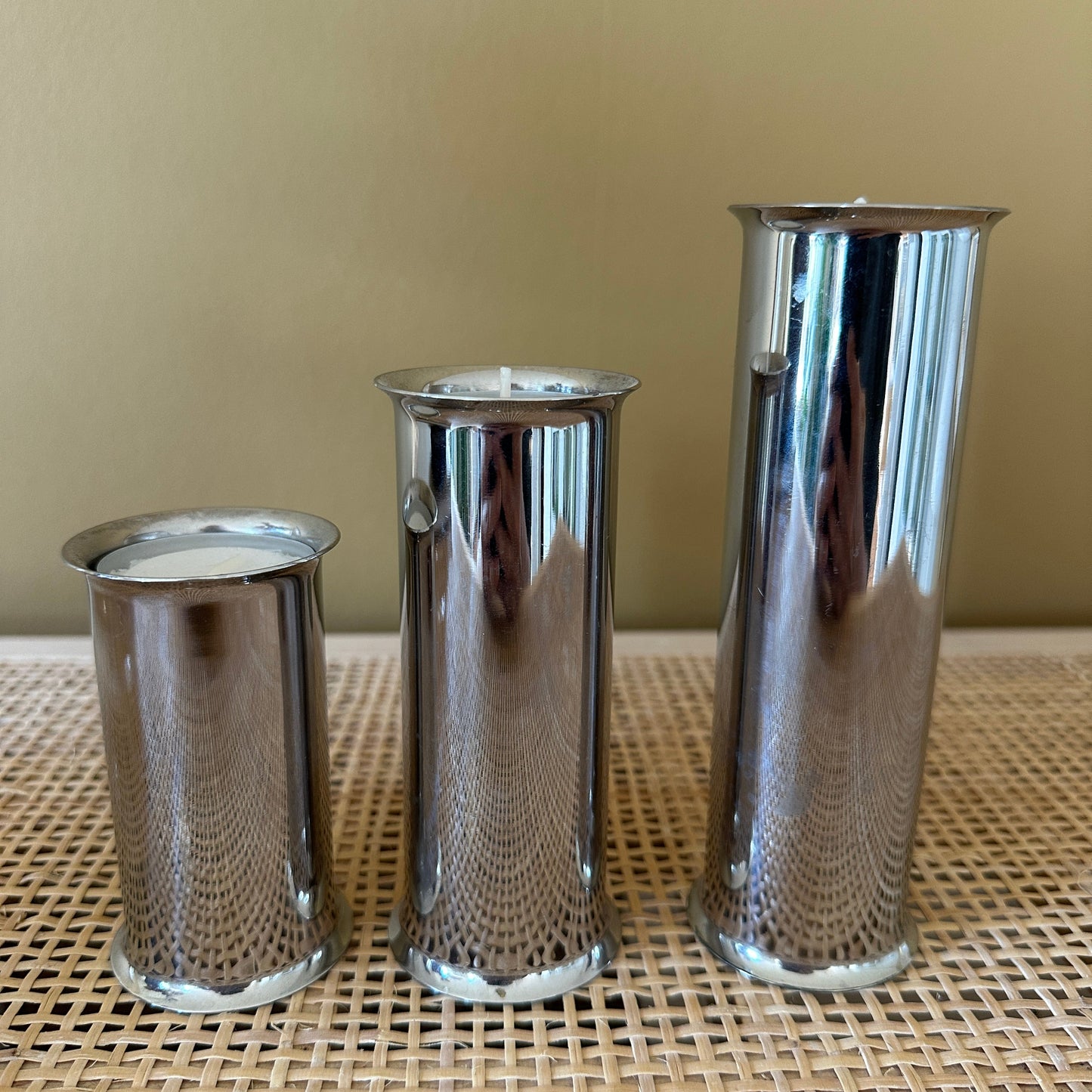 3 stager til fyrfadslys