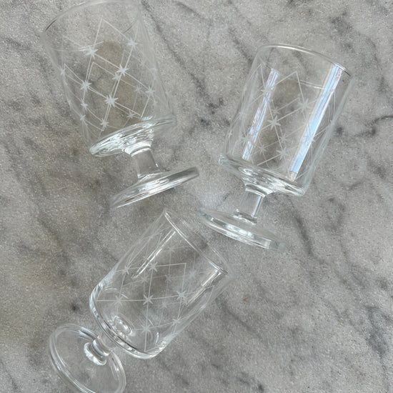 Fine glas på fod - 6 stk.