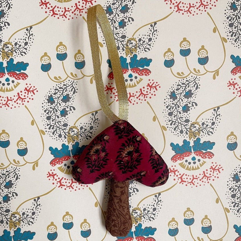 Mushroom SILK Ornament Silk Red