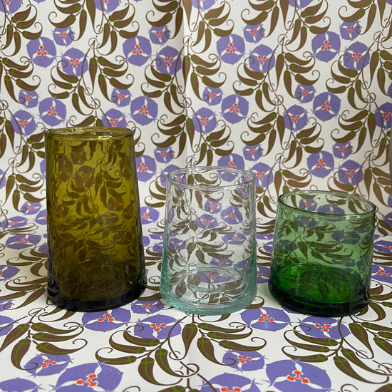 Smukke Beldi glas - lille - grøn